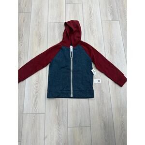 Old Navy Kids Zip Hoodie Size 8 Red & Navy Colorblock